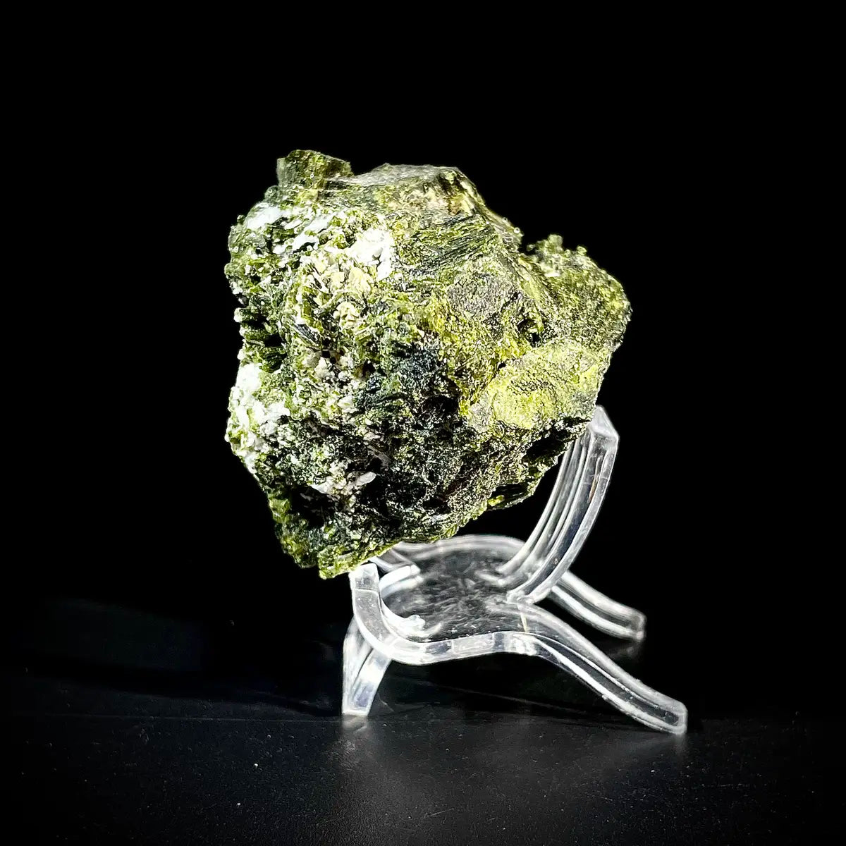 Natural Green Epidote& Tourmaline Specimen | Madagascar | 120 g | 5*4.5*4 cm