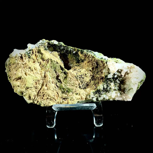 Natural Turkish Epidote with Quartz Specimen | Turkey | 450 g | 13*7*4 cm