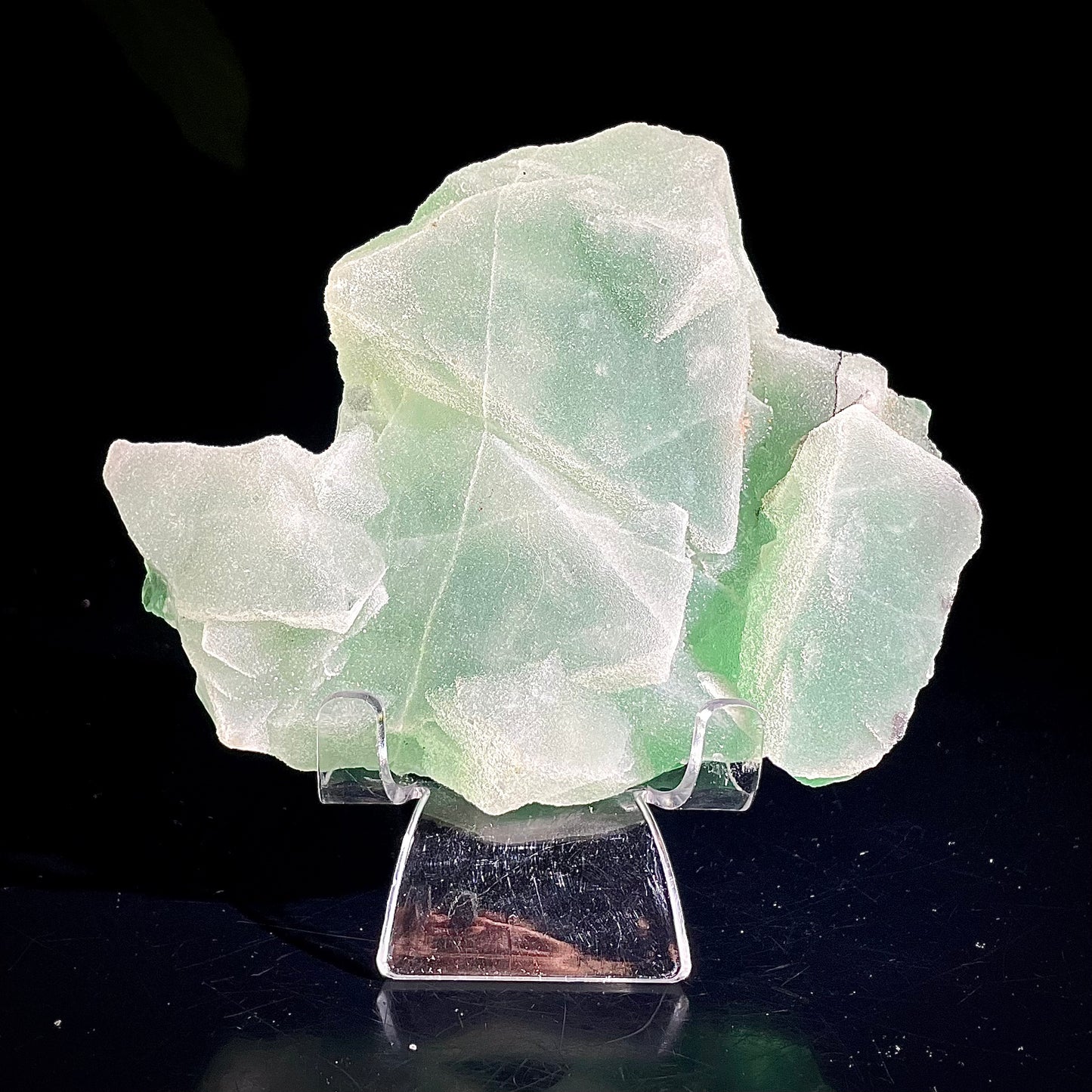 Natural Green Fluorite Crystal Specimen | Hunan, China | 410g | 12.5*9.5*3cm