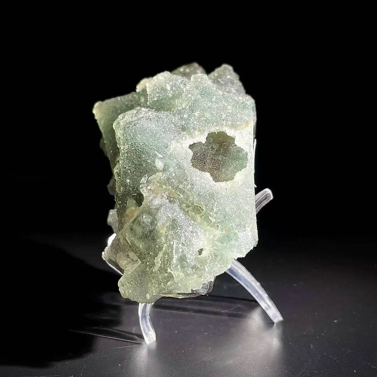 Natural Green Fluorite Crystal Specimen | Hunan, China | 500g | 11*7.5*5.5cm