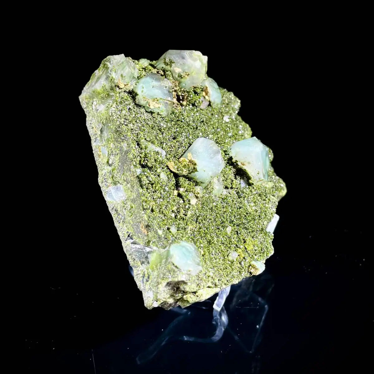 Natural Turkish Epidote with Quartz Specimen | Turkey | 390 g | 8*9*2.5 cm