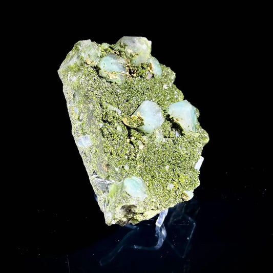Natural Turkish Epidote with Quartz Specimen | Turkey | 390 g | 8*9*2.5 cm