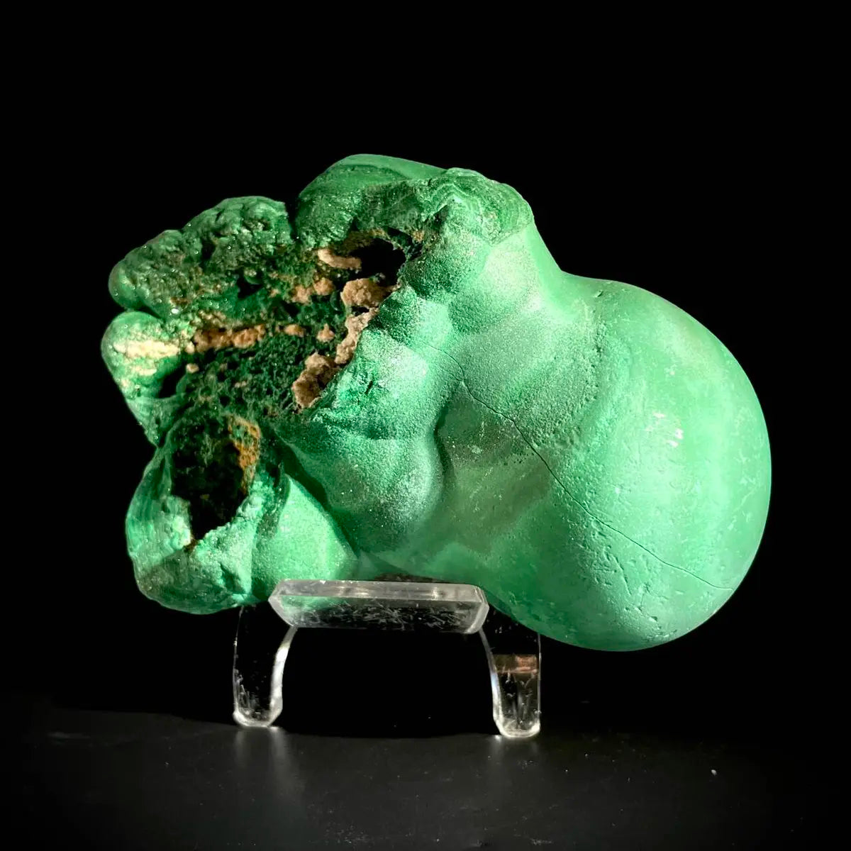Natural Stalactitic Malachite Specimen | Katanga, DR Congo | 430 g | 9.5*7.5*4.5 cm