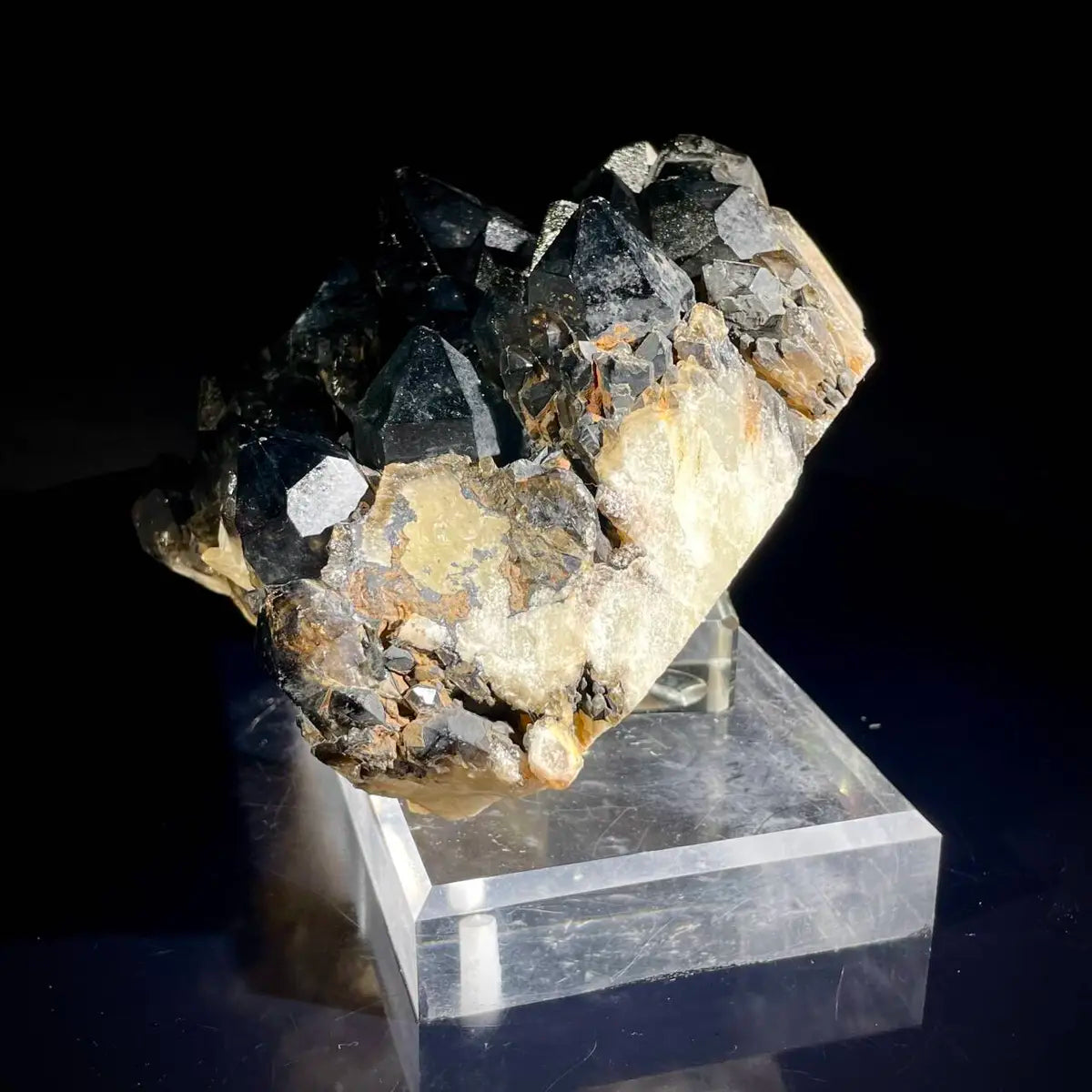 Natural Black Quartz Crystal Specimen | 2230 g | 15.5*15*8 cm | Quartz Minerals | Brazil/Madagascar