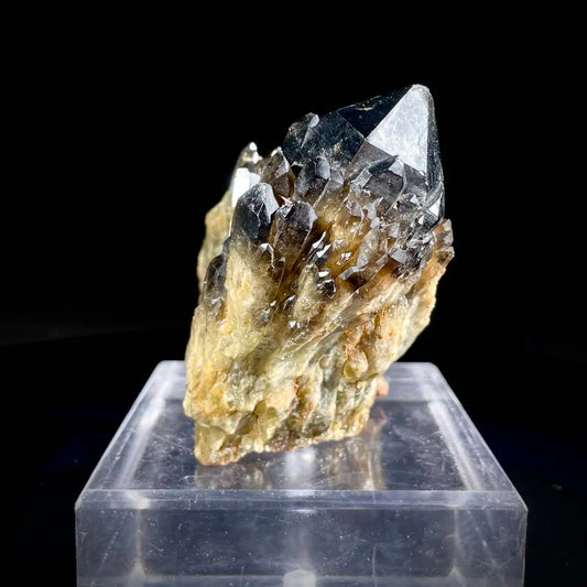 Natural Black Quartz Crystal Specimen | 600 g | 10*10*5.5 cm | Quartz Minerals | Brazil/Madagascar