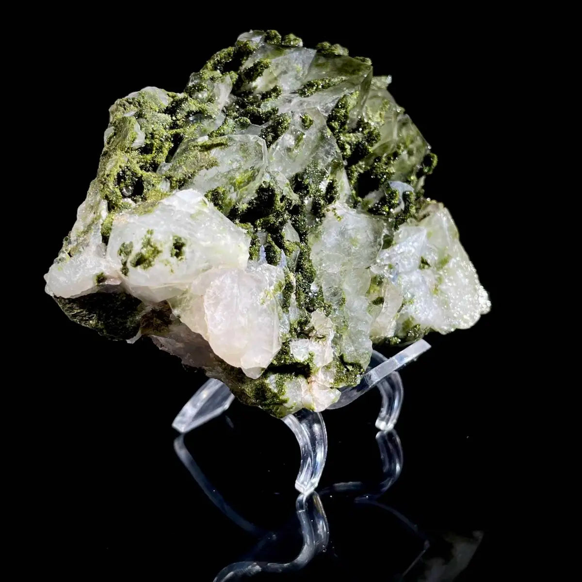 Natural Turkish Epidote with Quartz Specimen | Turkey | 410 g | 10*7*2.5 cm