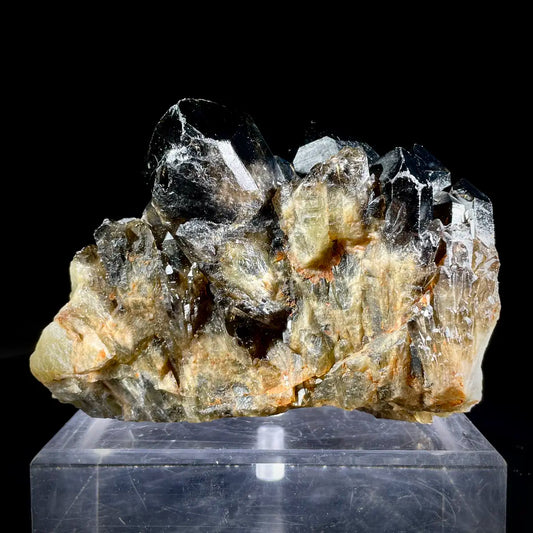 Natural Black Quartz Crystal Specimen | 820 g | 12.5*8*6 cm | Quartz Minerals | Brazil/Madagascar