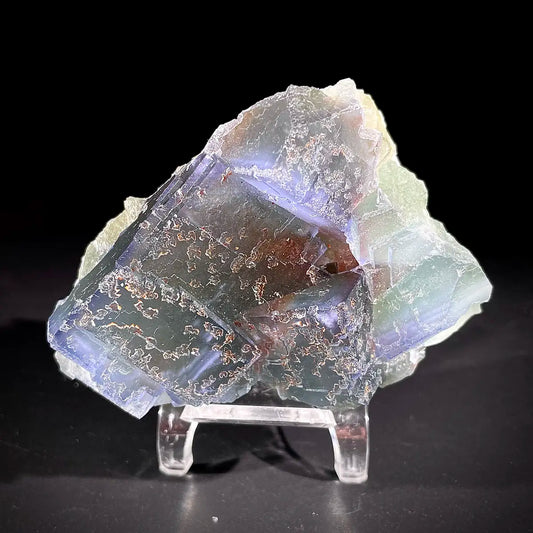 Natural  Bule Fluorite Crystal Specimen | Hunan, China | 300g |8.5*6.5*3.5cm