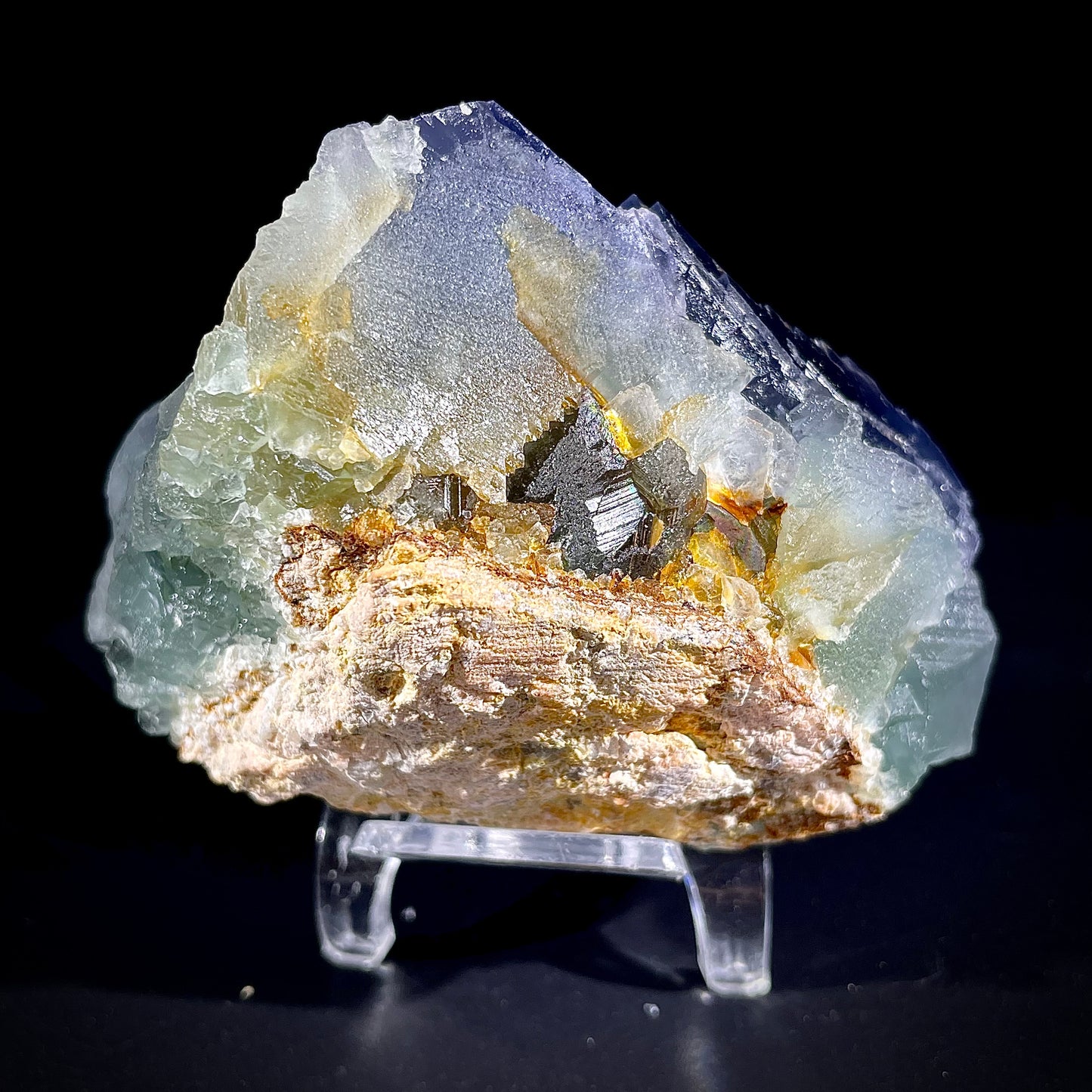Natural  Bule Fluorite Crystal Specimen | Hunan, China | 300g |8.5*6.5*3.5cm