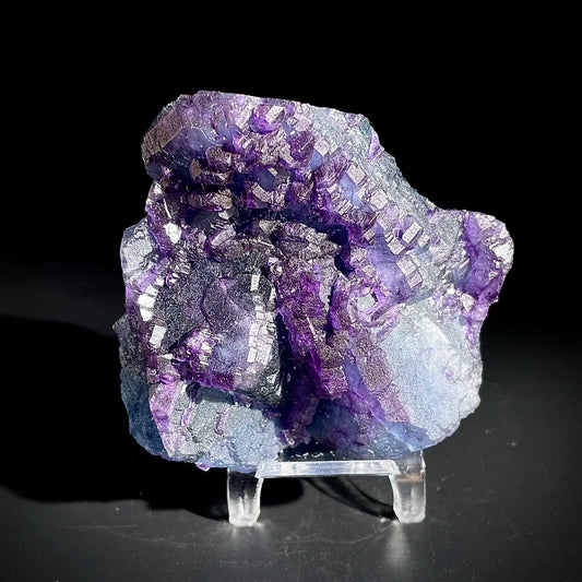 Natural  Purple Fluorite Crystal Specimen | Zhejiang, China | 260g |9.5*8*3cm