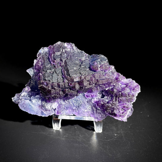 Natural  Purple Fluorite Crystal Specimen |Zhejiang, China | 280g | 10*6*3.5cm