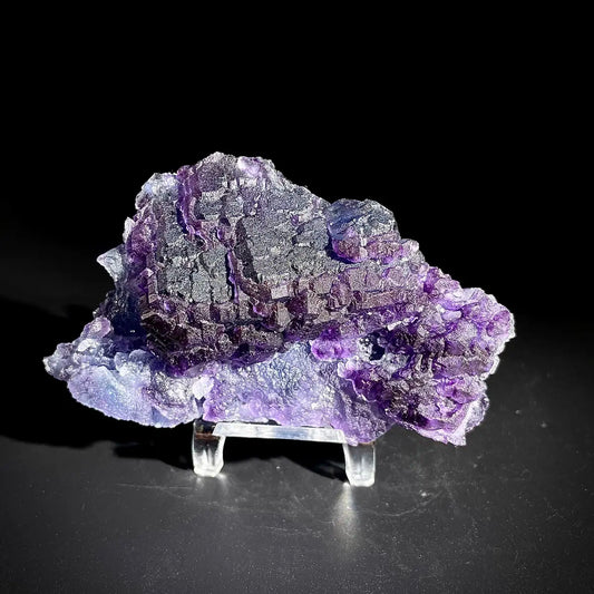 Natural  Purple Fluorite Crystal Specimen |Zhejiang, China | 180g | 10.5*6.5*3.5cm