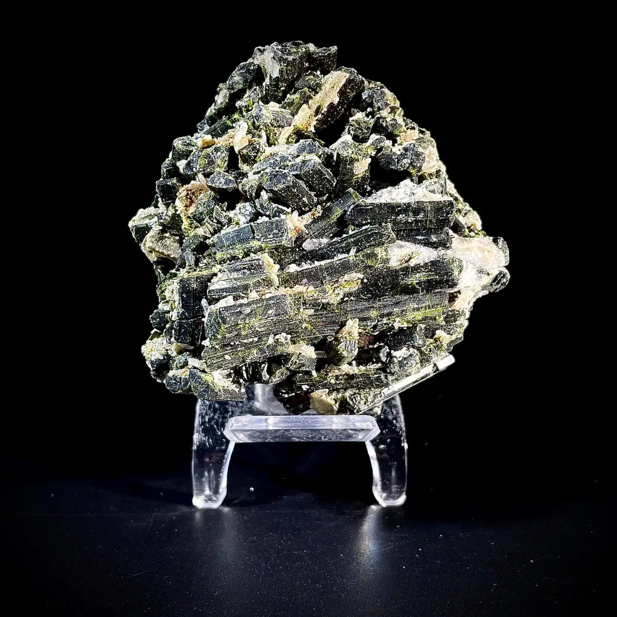 Natural Green Epidote& Tourmaline Specimen | Madagascar | 250 g | 7.5*5*7 cm