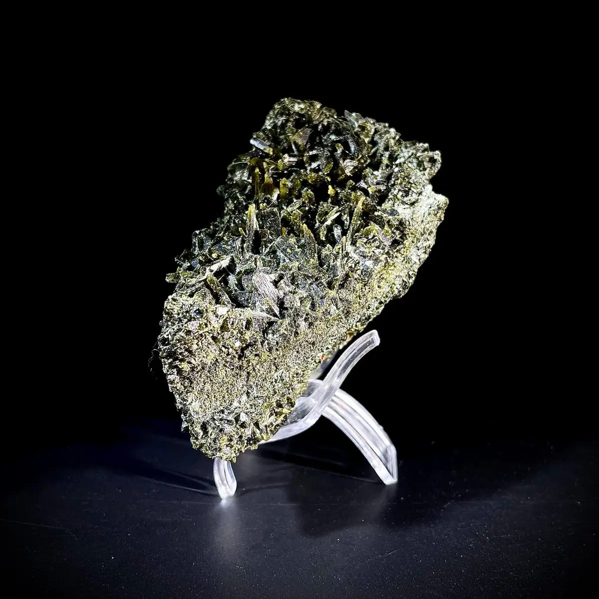 Natural Green Epidote&amp; Tourmaline Specimen | Madagascar | 400 g | 10*8.5*5.5 cm