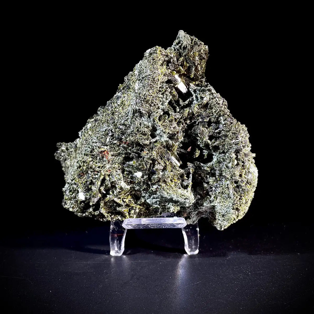 Natural Green Epidote&amp; Tourmaline Specimen | Madagascar | 400 g | 10*8.5*5.5 cm