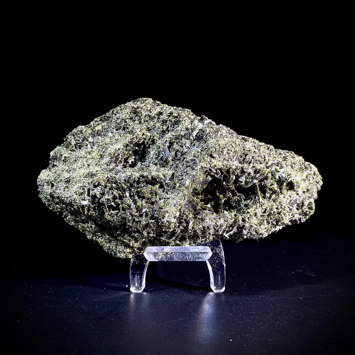 Natural Green Epidote& Tourmaline Specimen | Madagascar | 450 g | 14*8.5*3.5 cm