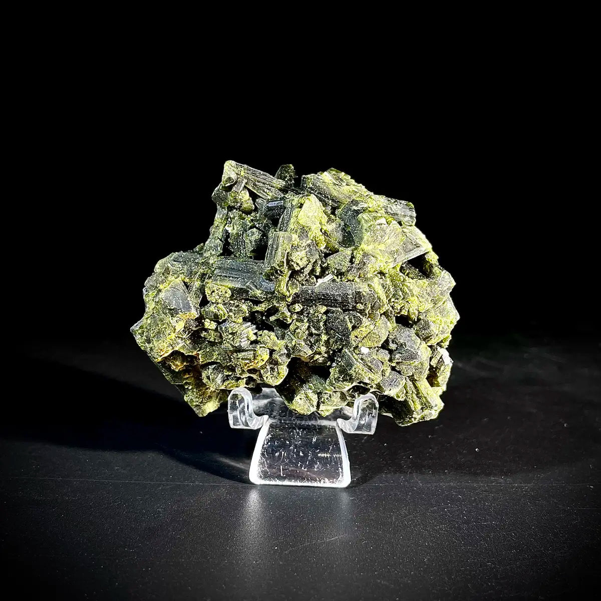 Natural Green Epidote& Tourmaline Specimen | Madagascar | 140 g | 6.5*6*3 cm