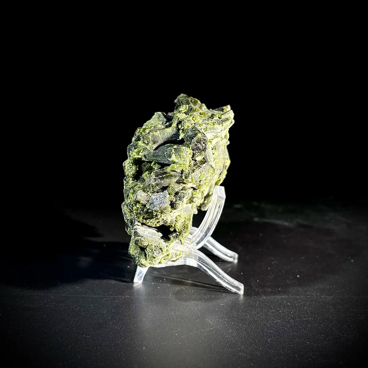 Natural Green Epidote& Tourmaline Specimen | Madagascar | 140 g | 6.5*6*3 cm