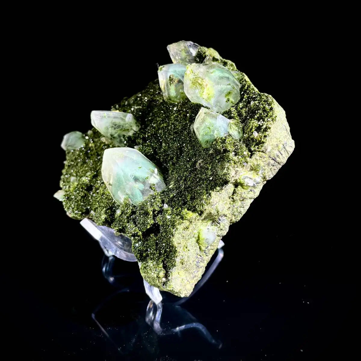 Natural Turkish Epidote with Quartz Specimen | Turkey | 390 g | 8*9*2.5 cm