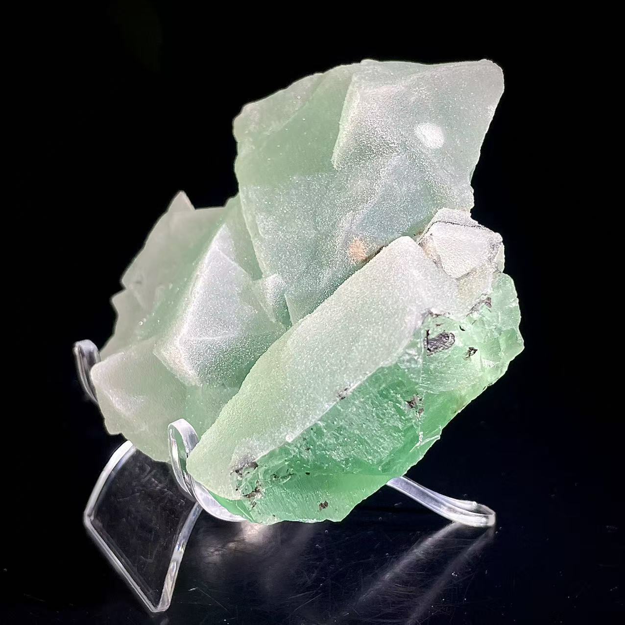 Natural Green Fluorite Crystal Specimen | Hunan, China | 410g | 12.5*9.5*3cm